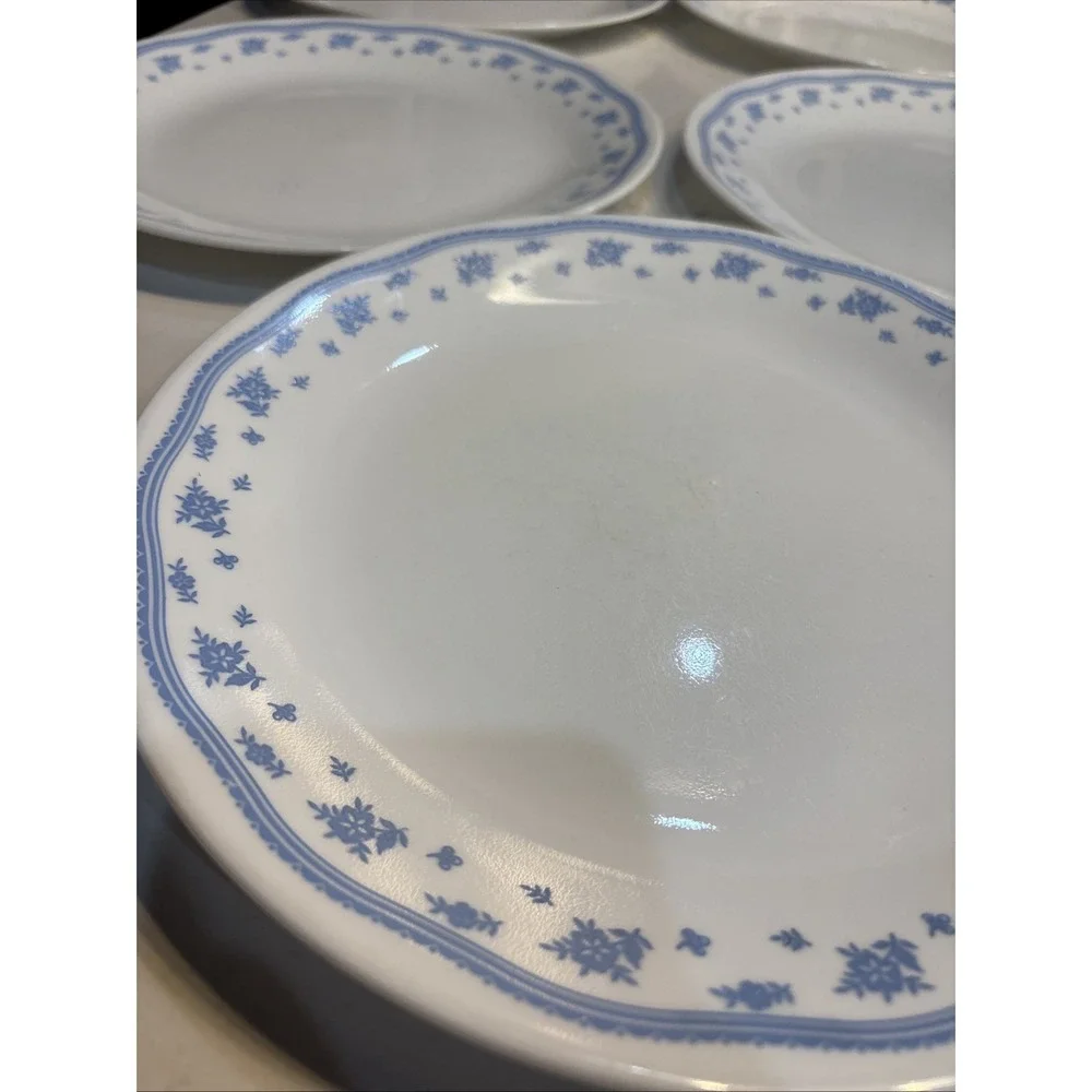Set of 5 Corelle Morning Blue Floral 10.25